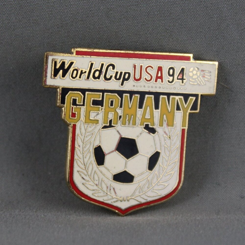 1994 World Cup of Soccer Pin - Germany Shield Design by Peter David - Metal Pin